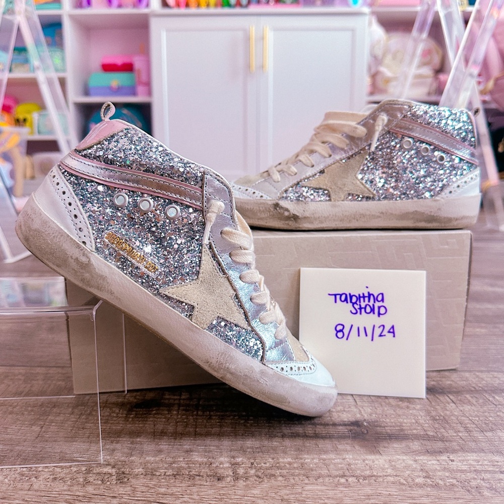 ❌ SOLD ❌ Golden Goose GGDB Sliver Glitter/Pink Midstars (Size 37)
